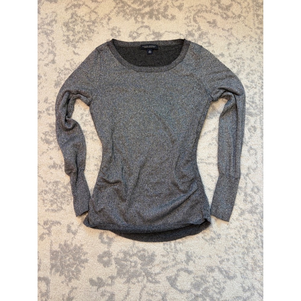 Banana Republic Italian Yarn Wool Cashmere Blend Metallic Knit Sweater